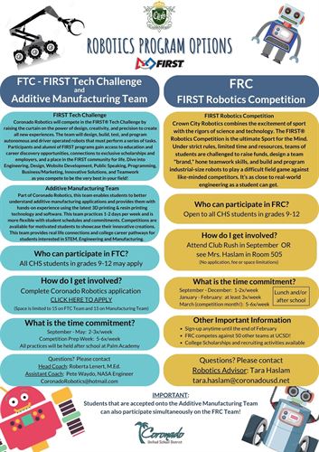 CHS ROBOTICS OPTONS FLIER